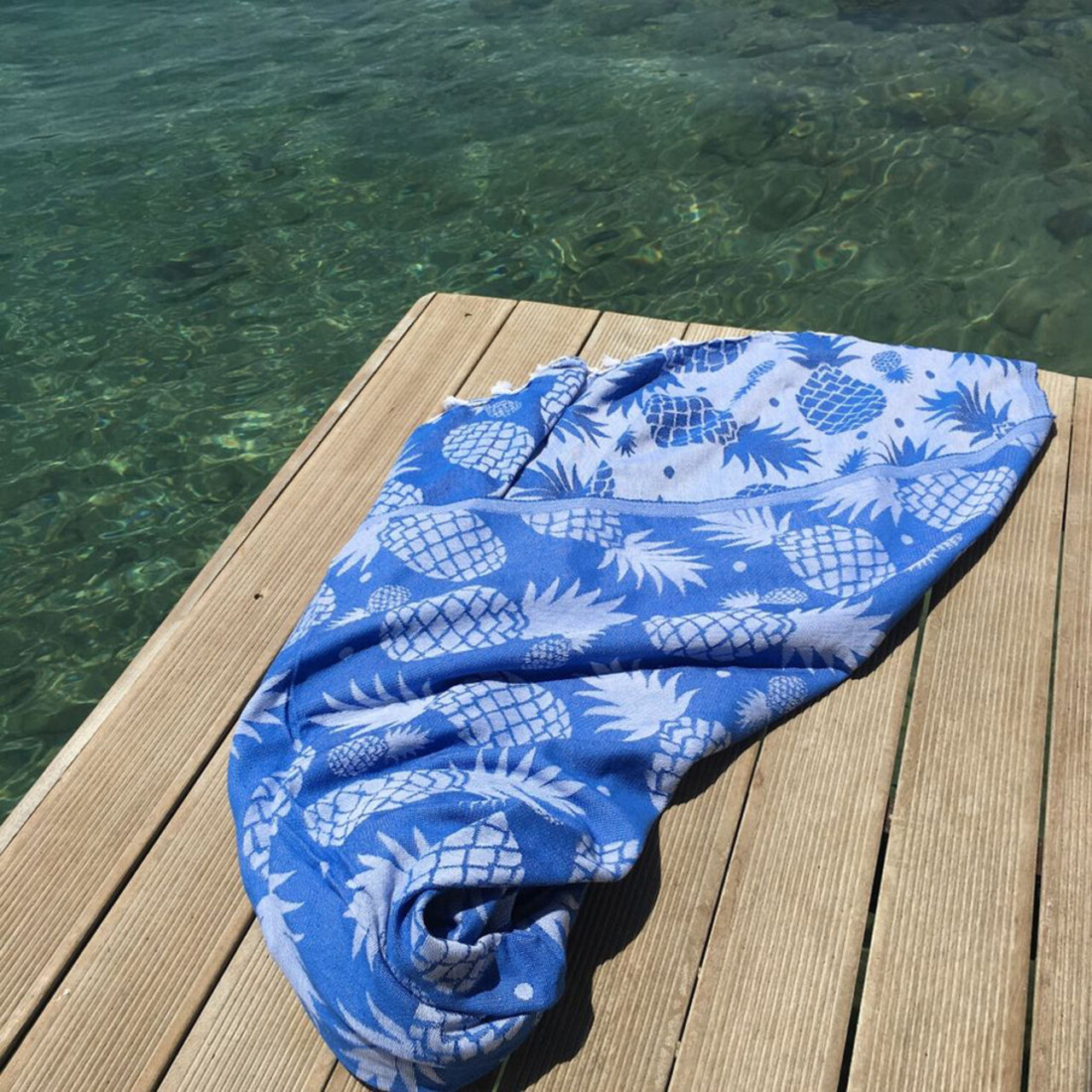 Prosop de plaja, L'essentiel Maison, Ananas, Albastru - imagine 4